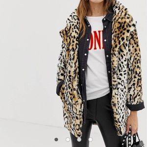 ASOS fur cheetah coat